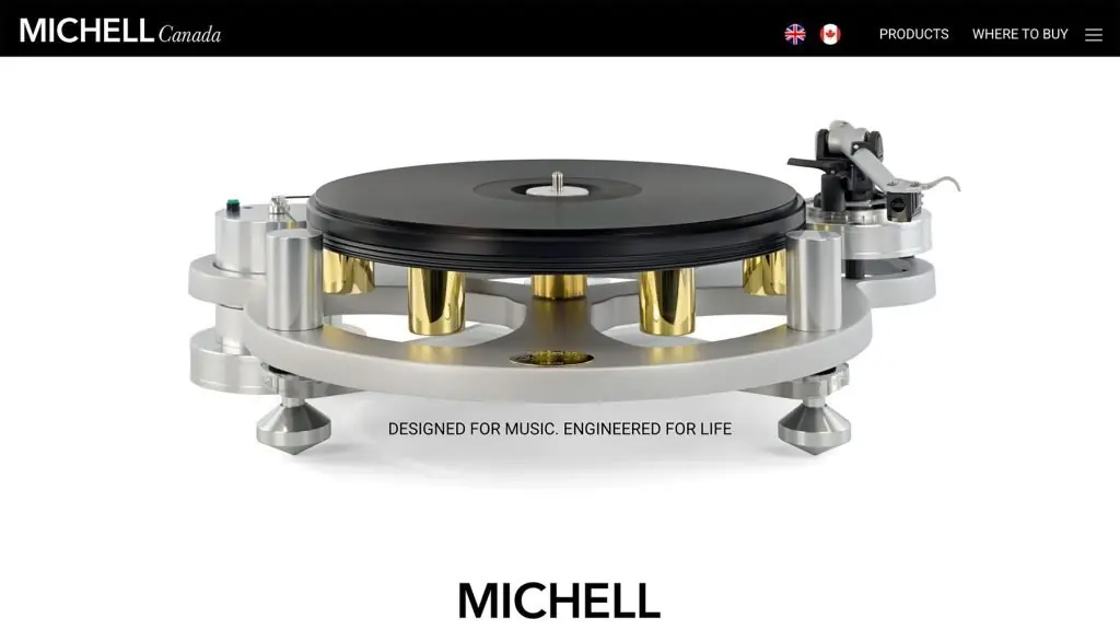 Michell Canada website hero section