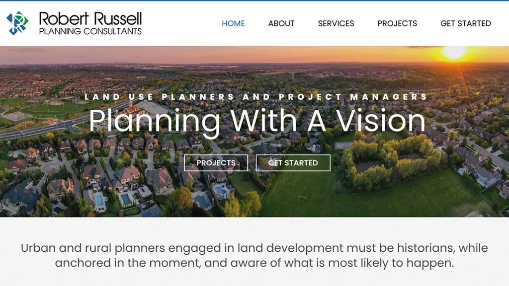Robert Russel Planners website hero